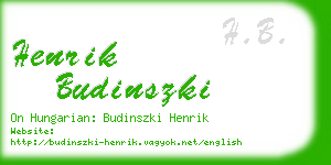 henrik budinszki business card
